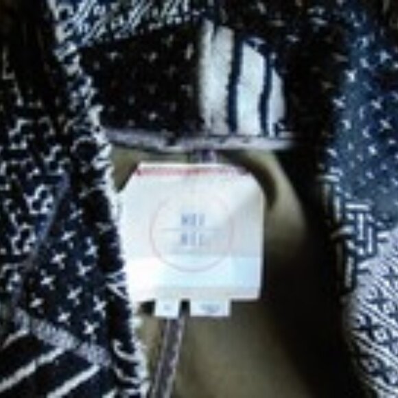 Hei Hei Anthropologie Military Olive Black White Tweed Knit Anorak Jacket XS - Picture 11 of 11